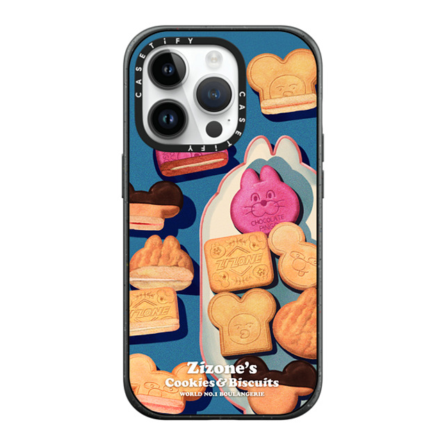 Zizone x CASETiFY iPhone 14 Pro ケース マットブラック インパクトケース MagSafe対応 COOKIE BY ZIZONE