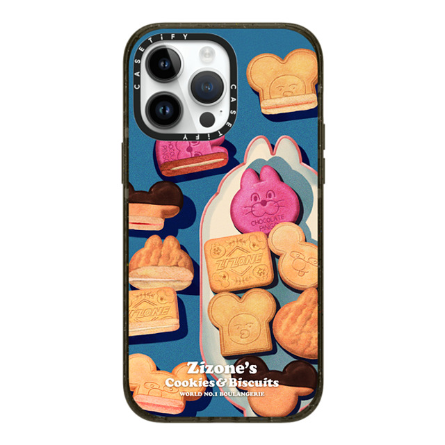 Zizone x CASETiFY iPhone 14 Pro Max ケース ブラック インパクトケース MagSafe対応 COOKIE BY ZIZONE