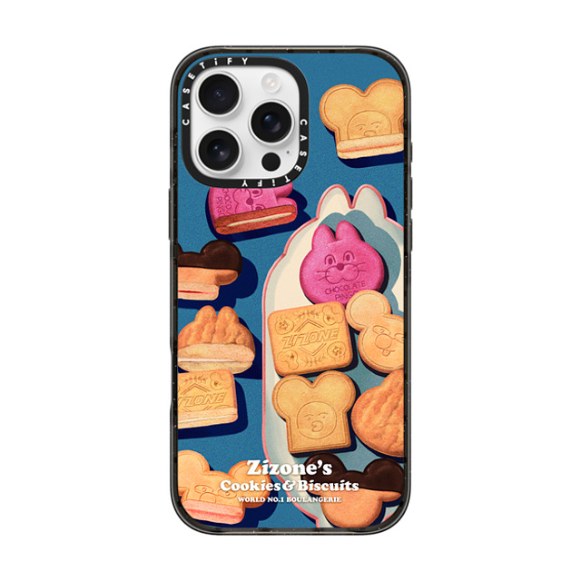 Zizone x CASETiFY iPhone 16 Pro Max ケース ブラック インパクトケース MagSafe対応 COOKIE BY ZIZONE