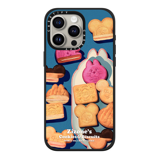 Zizone x CASETiFY iPhone 15 Pro Max ケース マットブラック インパクトケース MagSafe対応 COOKIE BY ZIZONE