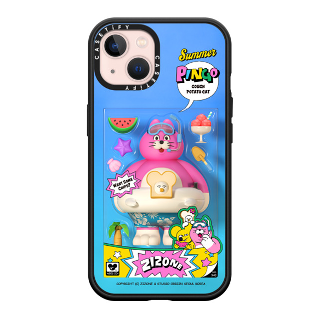 Zizone x CASETiFY iPhone 13 ケース マットブラック インパクトケース MagSafe対応 SUMMER PINGO TOY BY ZIZONE