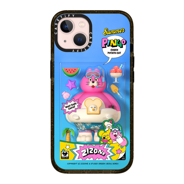 Zizone x CASETiFY iPhone 13 ケース ブラック インパクトケース SUMMER PINGO TOY BY ZIZONE