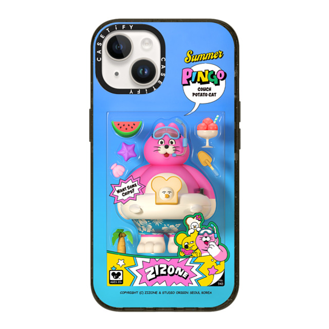 Zizone x CASETiFY iPhone 14 ケース ブラック インパクトケース SUMMER PINGO TOY BY ZIZONE