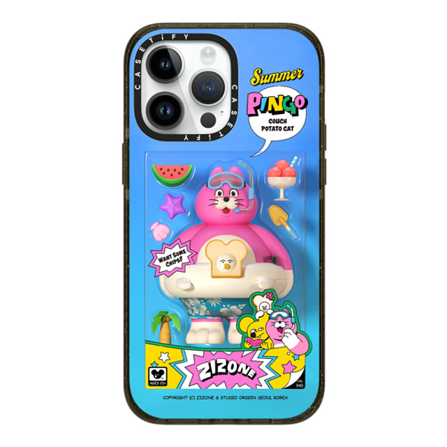 Zizone x CASETiFY iPhone 14 Pro Max ケース ブラック インパクトケース MagSafe対応 SUMMER PINGO TOY BY ZIZONE