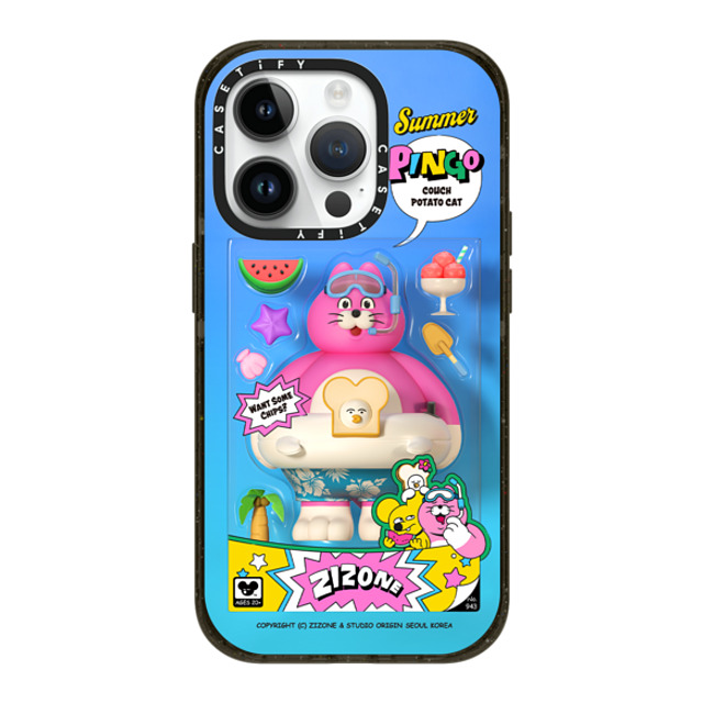 Zizone x CASETiFY iPhone 14 Pro ケース ブラック インパクトケース MagSafe対応 SUMMER PINGO TOY BY ZIZONE