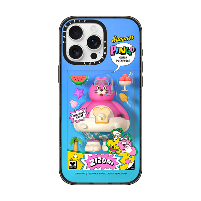 Zizone x CASETiFY iPhone 16 Pro Max ケース ブラック インパクトケース MagSafe対応 SUMMER PINGO TOY BY ZIZONE