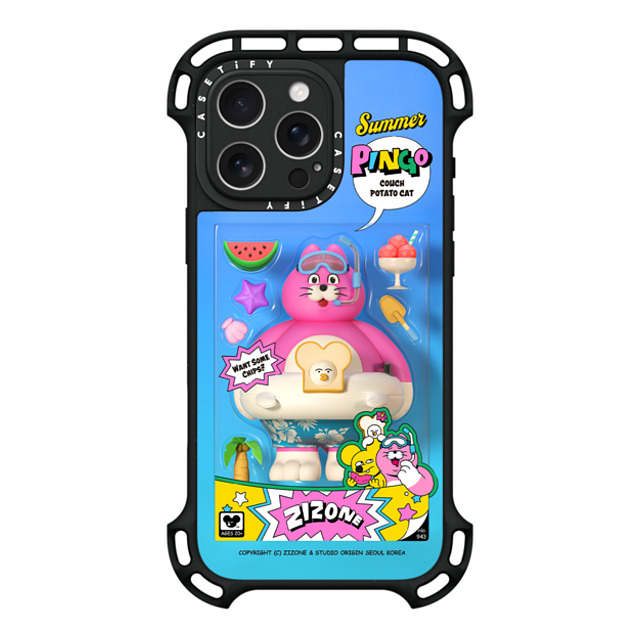 Zizone x CASETiFY iPhone 16 Pro Max ケース ブラック ウルトラ バウンスケース MagSafe対応 SUMMER PINGO TOY BY ZIZONE