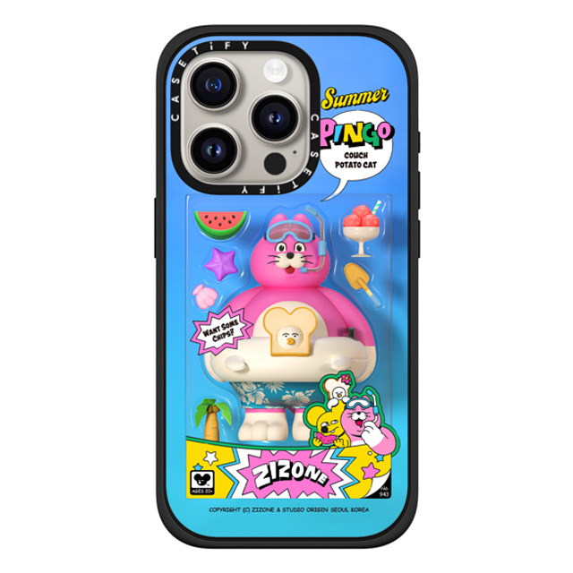 Zizone x CASETiFY iPhone 15 Pro ケース マットブラック インパクトケース MagSafe対応 SUMMER PINGO TOY BY ZIZONE