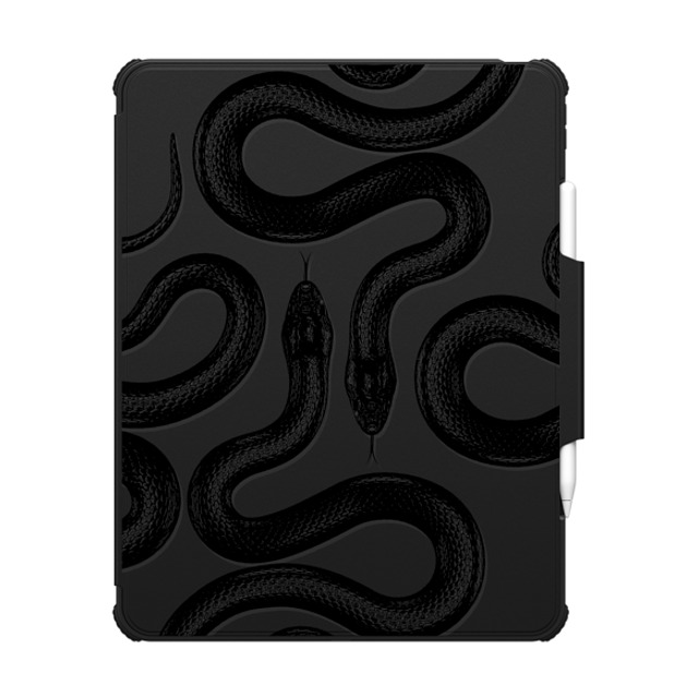 CASETiFY iPad Pro 13 (M4) ブラック インパクト フォリオ ケース Animal,Monochrome,Hype Black Kingsnake