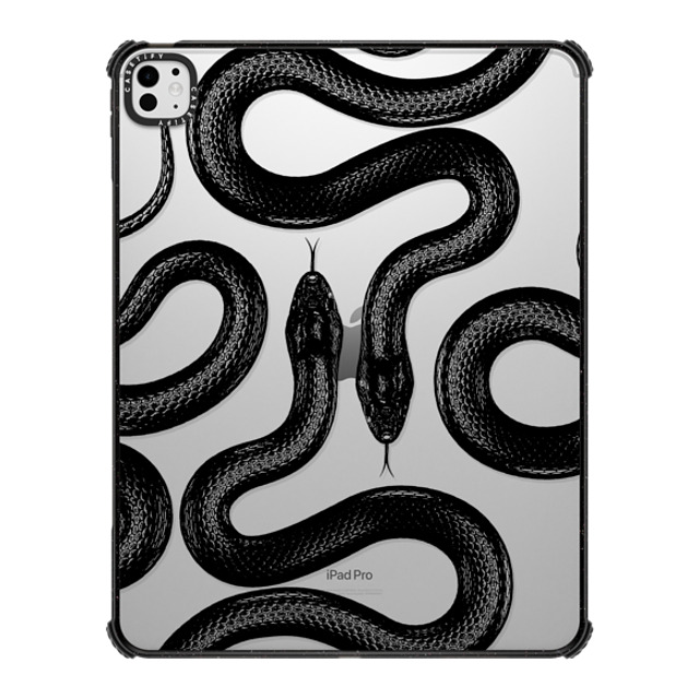 CASETiFY iPad Pro 13 (M4) ブラック iPad インパクト ケース Animal,Monochrome,Hype Black Kingsnake