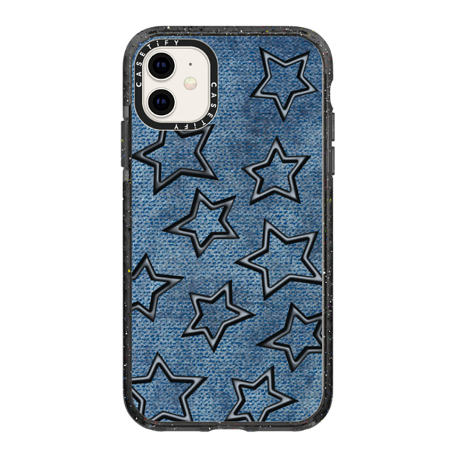 CASETiFY iPhone 11 ケース ブラック インパクトケース Star,Dark Academia STAR DENIM