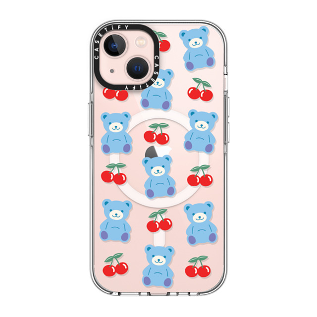 CASETiFY iPhone 13 ケース クリア クリア ケース MagSafe対応 Animal,Cartoon,Pattern,Cartoon,Y2K,Bear Cherrie Bear