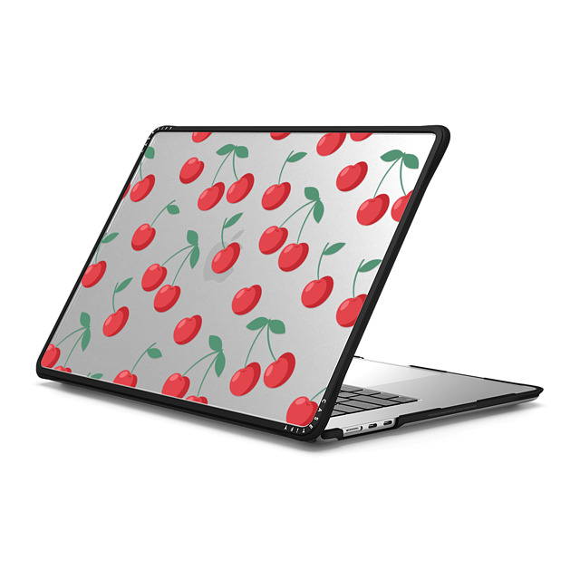 CASETiFY MacBook Air 15-inch (2023 - 2024) ブラック インパクト ケース Food,Fruit,Pattern Cherries