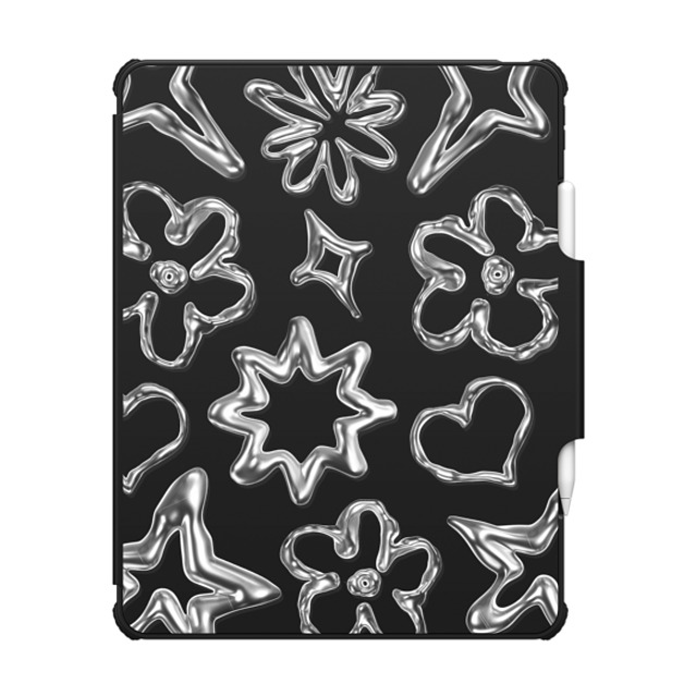 CASETiFY iPad Air 13-inch (M2/M3) Black インパクト フォリオ ケース Pattern,Futurism Pattern,Futurism,Monochrome Chrome Doodles Father's Day CASETiFY iPad Air 13-inch (M2/M3) Black インパクト フォリオ ケース Pattern,Futurism Pattern,Futurism,Monochrome Chrome Doodles Father's Day