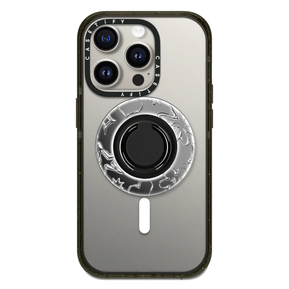 Snappy™ Mirror Ring Holder MagSafe Compatible - Chrome Doodles
