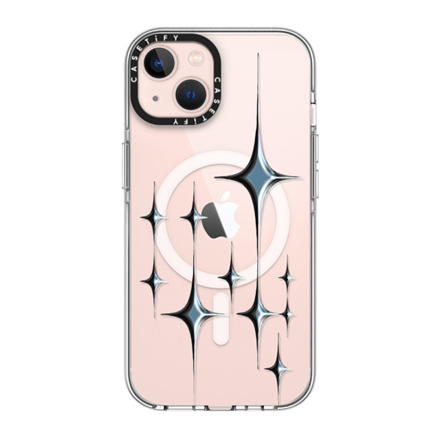 CASETiFY iPhone 13 ケース クリア クリア ケース MagSafe対応 Star Chrome Sparkles - Graphite