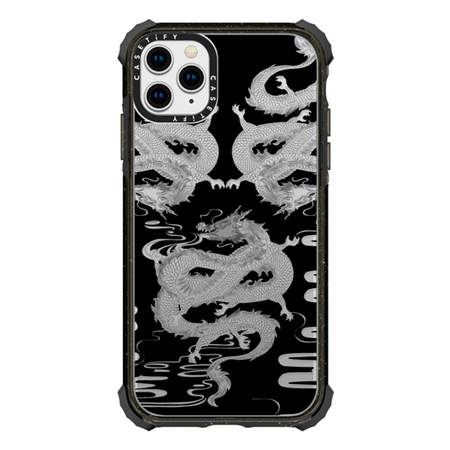 CASETiFY iPhone 11 Pro Max Case Black ウルトラインパクトケース Dragon Dragon Dragon White Father's Day CASETiFY iPhone 11 Pro Max Case Black ウルトラインパクトケース Dragon Dragon Dragon White Father's Day