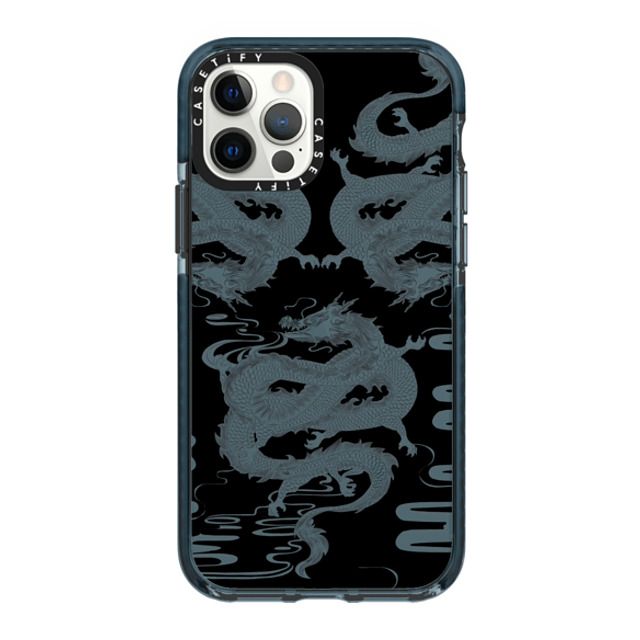 CASETiFY iPhone 12 Pro Case Pacific Blue Impact Case Dragon Dragon White CASETiFY iPhone 12 Pro Case Pacific Blue Impact Case Dragon Dragon White