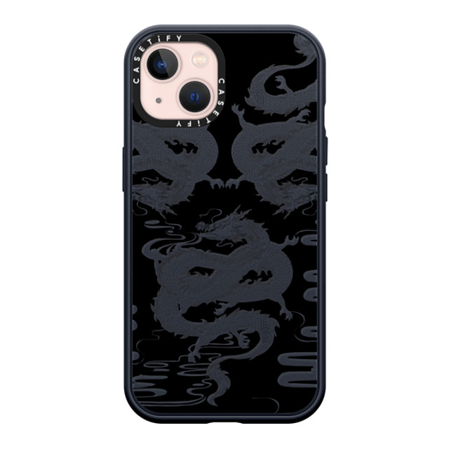 CASETiFY iPhone 13 Case ネイビーブルー Impact Case MagSafe Compatible Dragon Dragon White CASETiFY iPhone 13 Case ネイビーブルー Impact Case MagSafe Compatible Dragon Dragon White