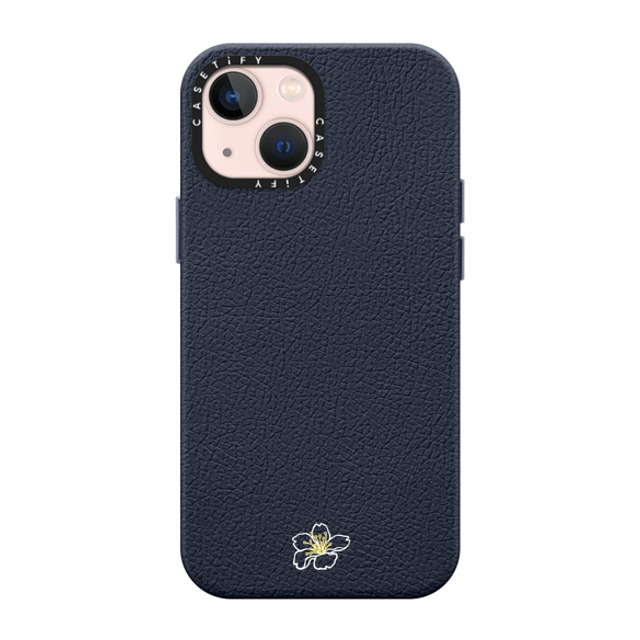 CASETiFY iPhone 13 Mini Case ネイビーブルー ペブルケース MagSafe対応 Single Sakura casetify_artist CASETiFY iPhone 13 Mini Case ネイビーブルー ペブルケース MagSafe対応 Single Sakura casetify_artist
