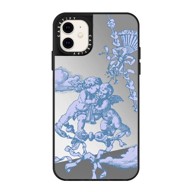 CASETiFY iPhone 11 Case Silver on Black ミラーケース Cloud At Lover's Gate CASETiFY iPhone 11 Case Silver on Black ミラーケース Cloud At Lover's Gate