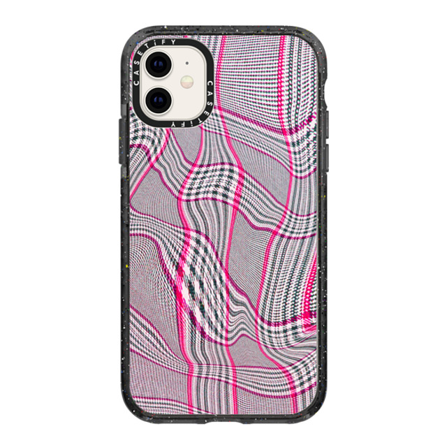 CASETiFY iPhone 11 ケース ブラック インパクトケース Surrealism Surrealism Distorted Plaid - Pink Back to School CASETiFY iPhone 11 ケース ブラック インパクトケース Surrealism Surrealism Distorted Plaid - Pink Back to School