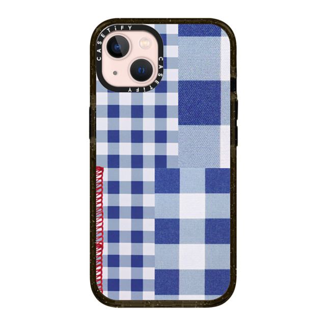 CASETiFY iPhone 13 ケース ブラック インパクトケース Gingham Picnic casetify_artist