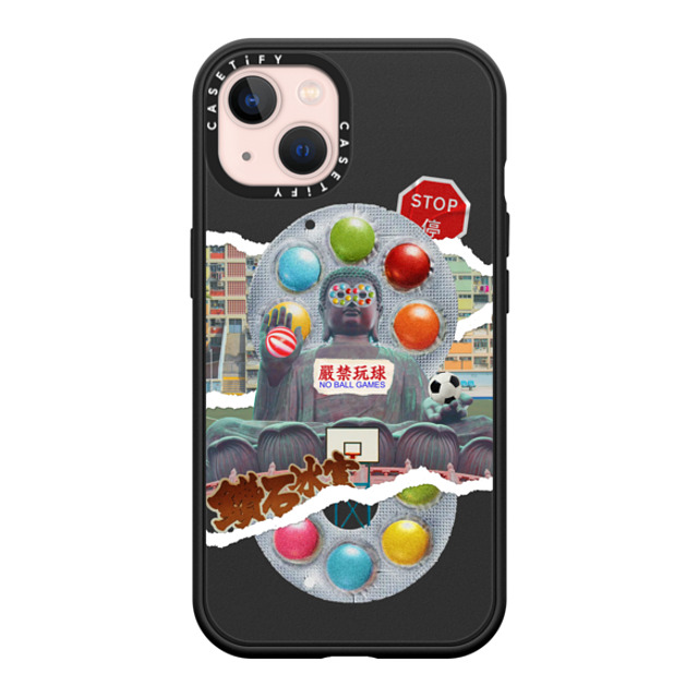 CASETiFY iPhone 13 ケース マットブラック インパクトケース MagSafe対応 HK Collage - Buddha casetify_artist