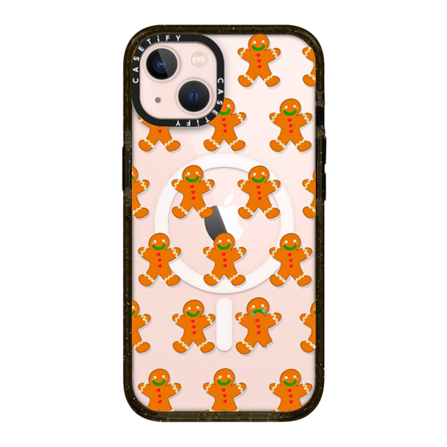 CASETiFY iPhone 13 ケース ブラック インパクトケース MagSafe対応 Christmas Bites Gingerbread casetify_artist