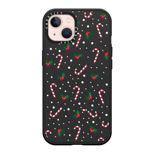 CASETiFY iPhone 13 ケース マットブラック インパクトケース MagSafe対応 Candy Cane Crush casetify_artist