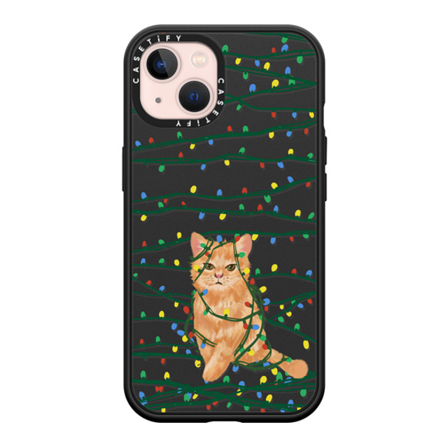 CASETiFY iPhone 13 ケース マットブラック インパクトケース MagSafe対応 Meowy Catmas casetify_artist