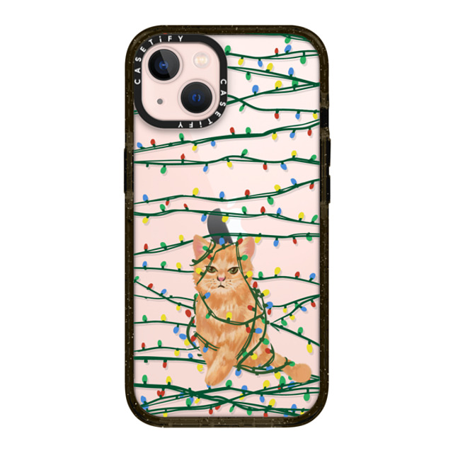 CASETiFY iPhone 13 ケース ブラック インパクトケース Meowy Catmas casetify_artist