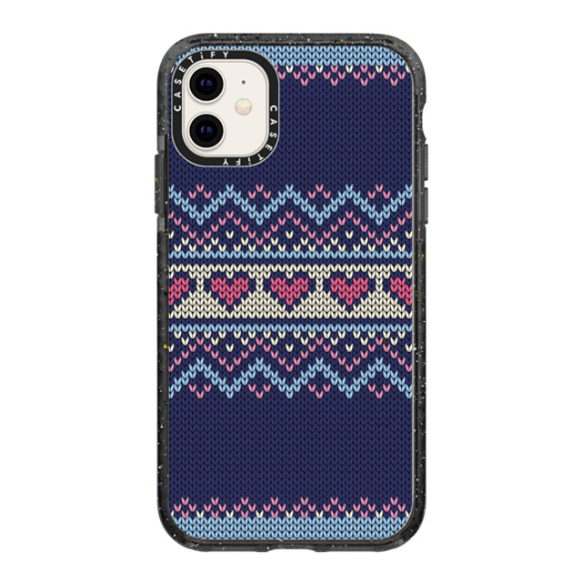 CASETiFY iPhone 11 ケース ブラック インパクトケース Blue Fair Isle Sweater casetify_artist Back to School CASETiFY iPhone 11 ケース ブラック インパクトケース Blue Fair Isle Sweater casetify_artist Back to School