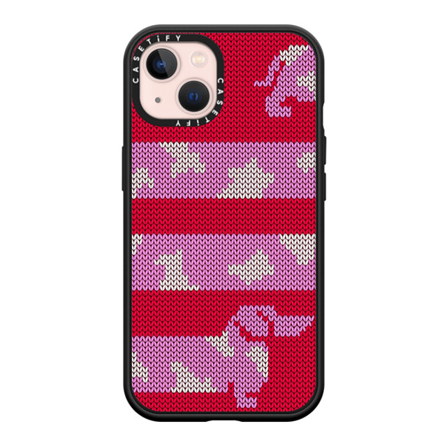 CASETiFY iPhone 13 ケース マットブラック インパクトケース MagSafe対応 Dachschund Sweater casetify_artist