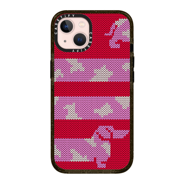 CASETiFY iPhone 13 ケース ブラック インパクトケース Dachschund Sweater casetify_artist