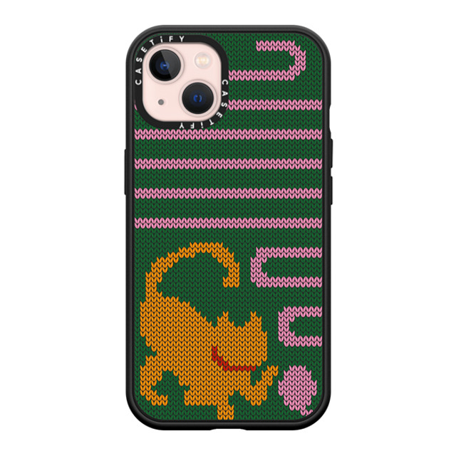 CASETiFY iPhone 13 ケース マットブラック インパクトケース MagSafe対応 Cat Mas Sweater casetify_artist