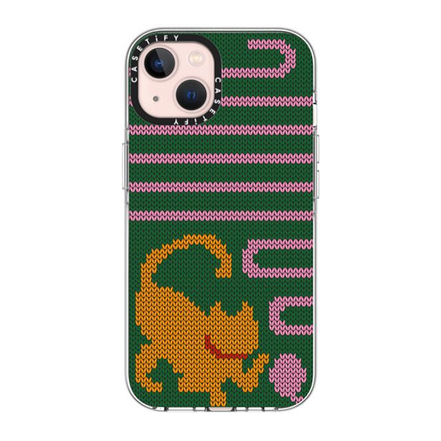 CASETiFY iPhone 13 ケース クリア クリア ケース MagSafe対応 Cat Mas Sweater casetify_artist