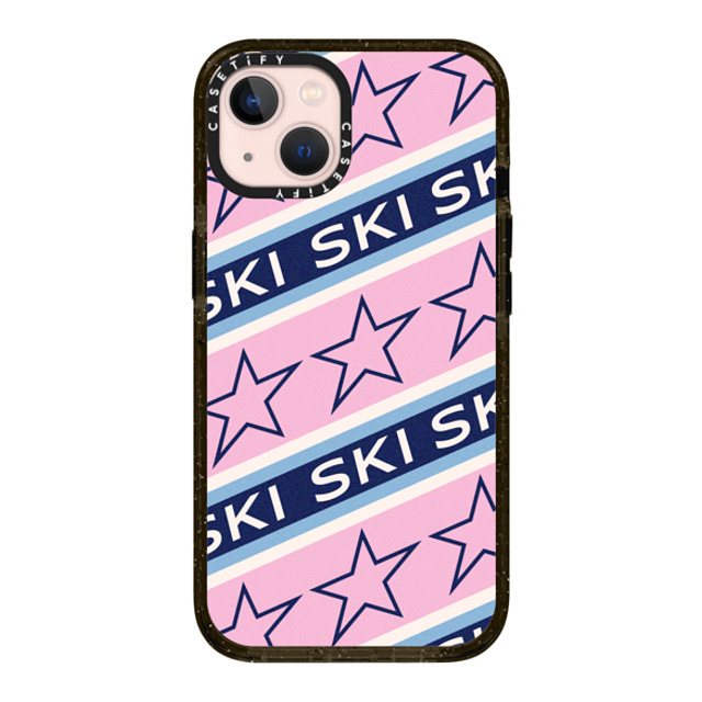 CASETiFY iPhone 13 ケース ブラック インパクトケース Ski Star Stripes casetify_artist