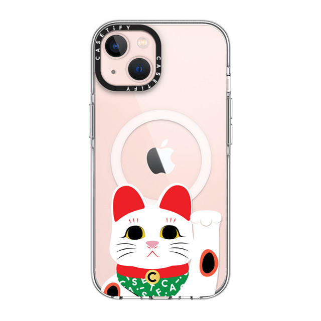 CASETiFY iPhone 13 ケース クリア クリア ケース MagSafe対応 Waving Lucky Cat casetify_artist