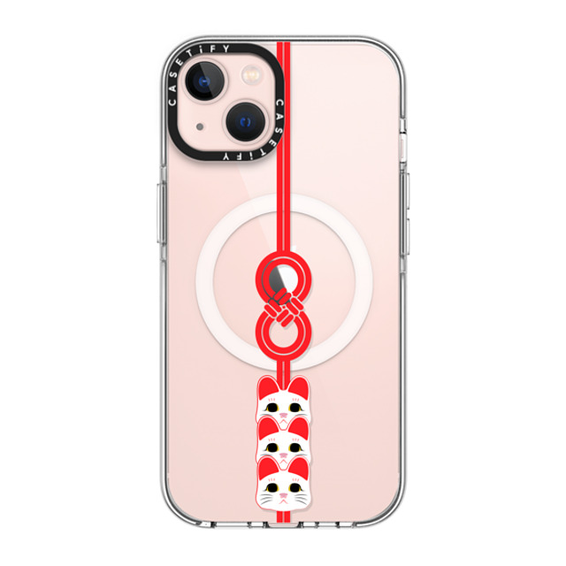 CASETiFY iPhone 13 ケース クリア クリア ケース MagSafe対応 Lucky Knot, Lucky Cat casetify_artist