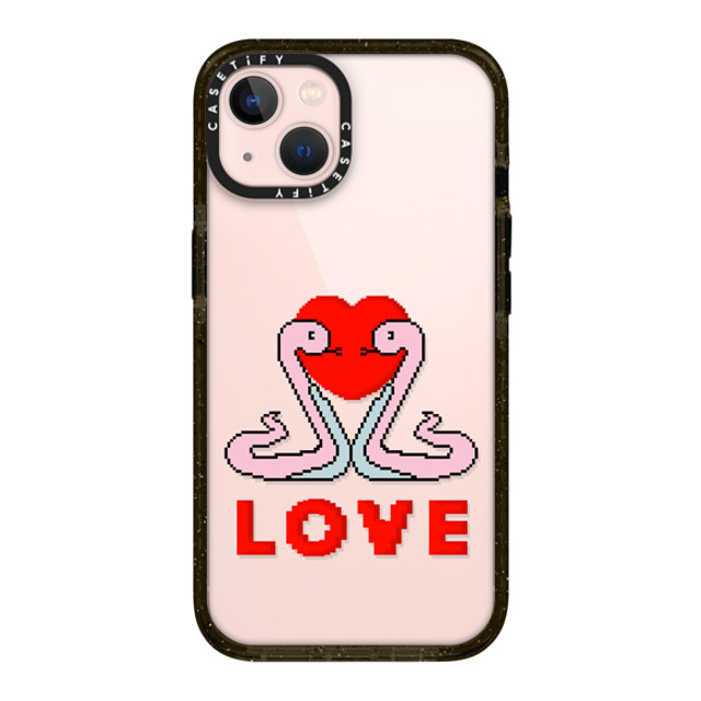 CASETiFY iPhone 13 ケース ブラック インパクトケース Pixel Snake casetify_artist