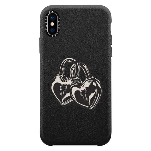 CASETiFY iPhone X ケース ジェットブラック ペブルケース Love Locks casetify_artist