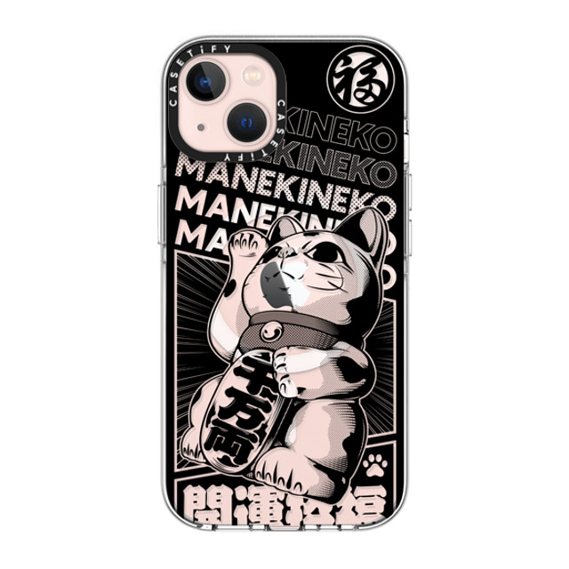 CASETiFY iPhone 13 ケース クリア クリア ケース MagSafe対応 Lucky Cat Comic casetify_artist