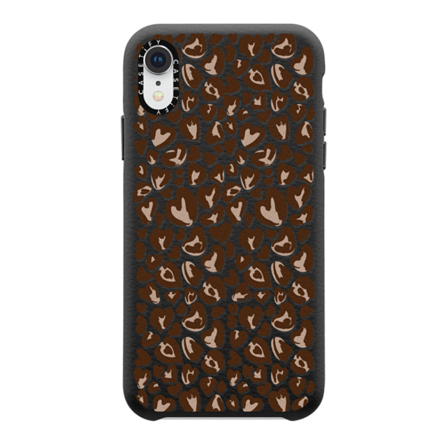 CASETiFY iPhone XR ケース ジェットブラック ペブルケース Leopard Love- Brown casetify_artist
