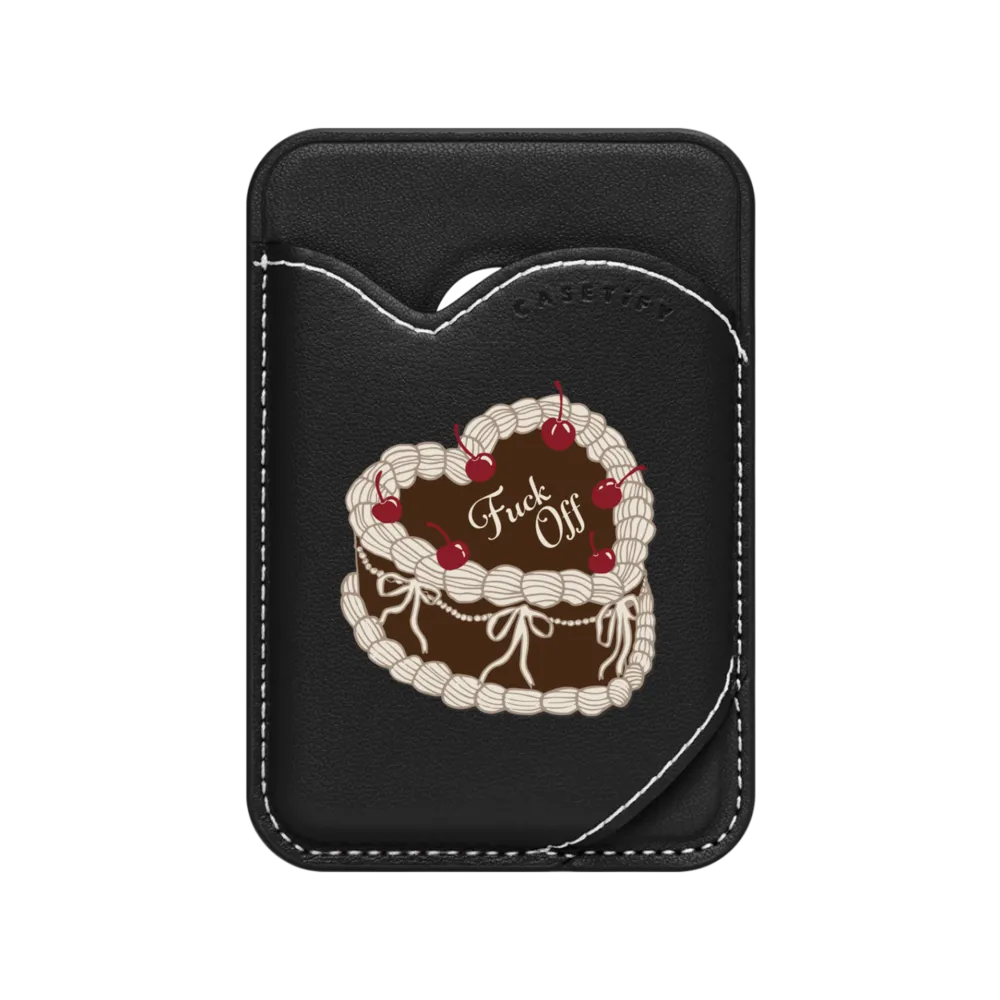 Snappy™ BioVeg Heart Wallet MagSafe Compatible - Fuck Off Sweetheart Cake