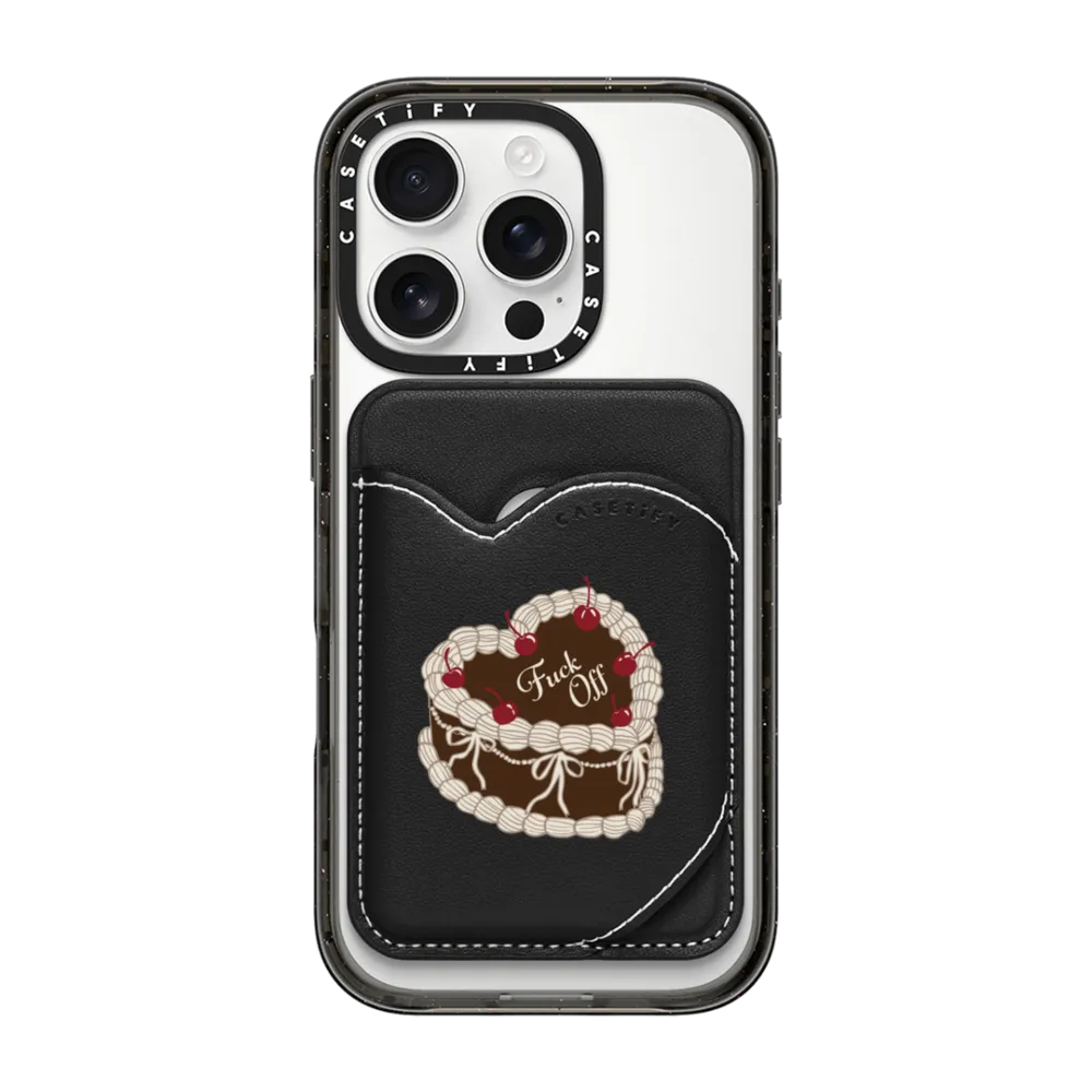 Snappy™ BioVeg Heart Wallet MagSafe Compatible - Fuck Off Sweetheart Cake