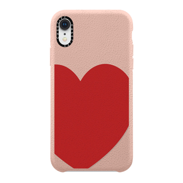 CASETiFY iPhone XR Case ライトピンク ペブルケース Red Heart casetify_artist Father's Day CASETiFY iPhone XR Case ライトピンク ペブルケース Red Heart casetify_artist Father's Day