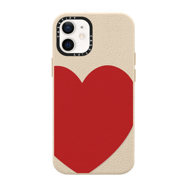 CASETiFY iPhone 12 mini Case オートミルク ペブルケース Red Heart casetify_artist CASETiFY iPhone 12 mini Case オートミルク ペブルケース Red Heart casetify_artist