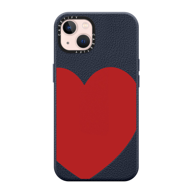 CASETiFY iPhone 13 ケース ネイビーブルー ペブルケース MagSafe対応 Red Heart casetify_artist Father's Day CASETiFY iPhone 13 ケース ネイビーブルー ペブルケース MagSafe対応 Red Heart casetify_artist Father's Day