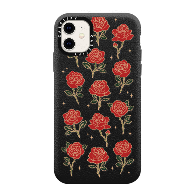 CASETiFY iPhone 11 Case ジェットブラック ペブルケース Roses and Thorns casetify_artist CASETiFY iPhone 11 Case ジェットブラック ペブルケース Roses and Thorns casetify_artist